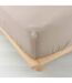 Drap Housse en Gaze de Coton Angelia 140x190cm Sable-1