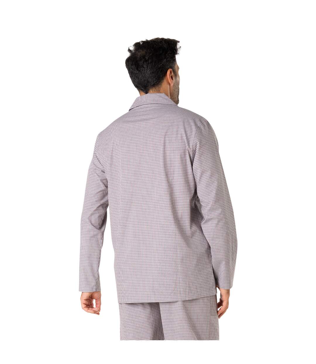 Pyjama long homme ouvert Popeline Eminence-3