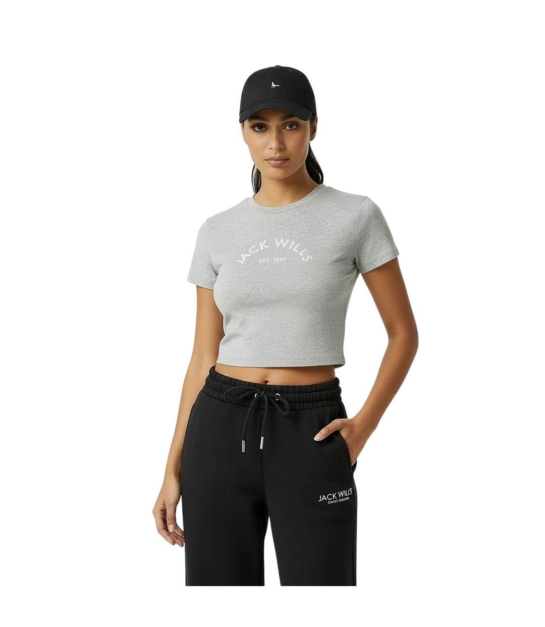 T-shirt Court Motif/style 1 Femme Gris Chiné Chiné Jack Wills-4