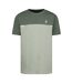 Mens Castlebay Short-sleeved T-shirt Light Olive Crosshatch-2
