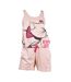 Pyjama Femme LES ARISTOCHATS en Coton -Chaleur,Douceur et Confort- Se3561 CombiShort Rose
