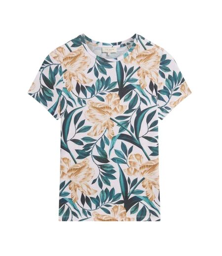 Womens/ladies Floral T-shirt Cream Ted Baker