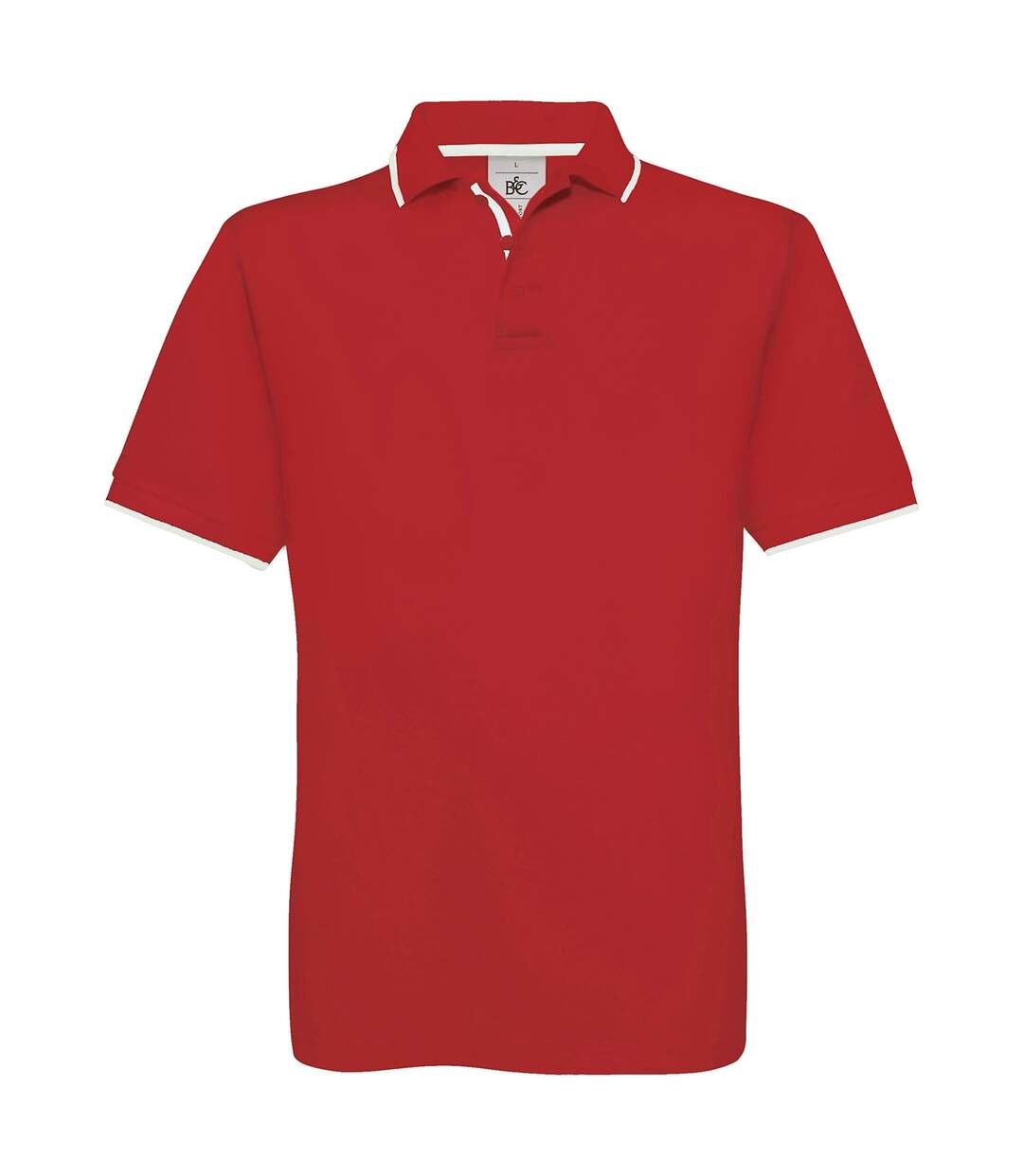 Polo manches courtes inserts contrastés - homme - PU413 - rouge