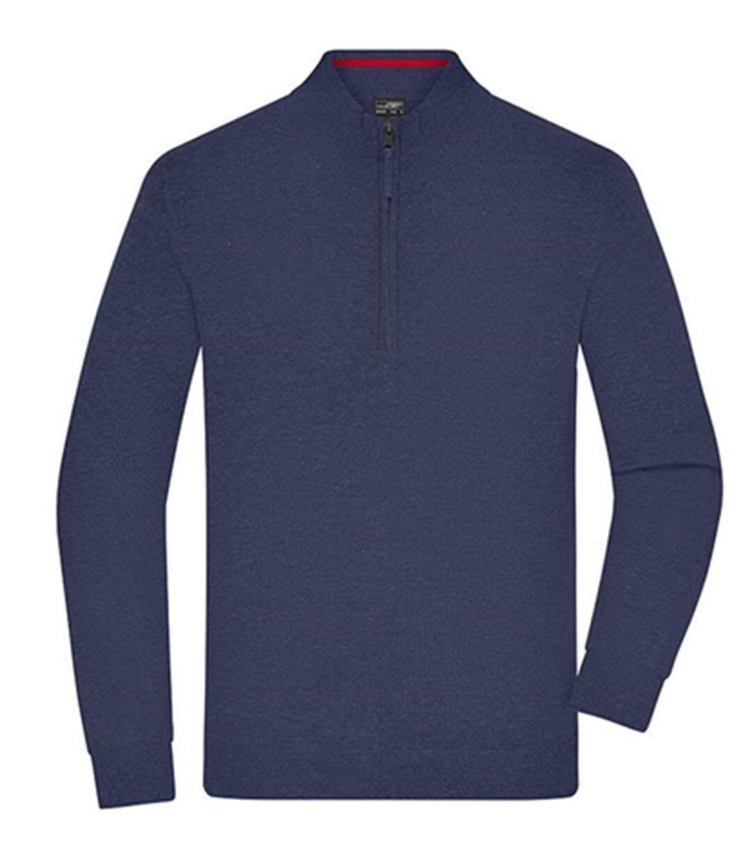 Pull col zippé - Homme - JN1324 - bleu marine-2