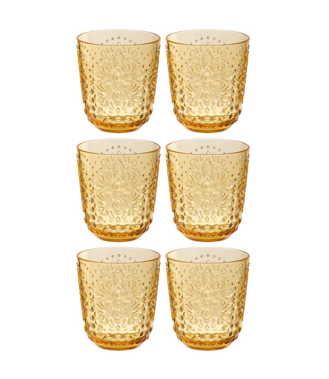 Lot de 6 Verres Réutilisables Barbra 47,3cl Jaune-2