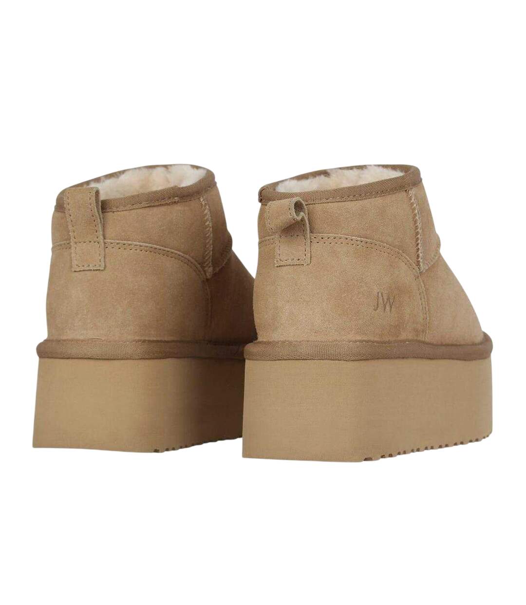 Womens/ladies Suede Platform Ankle Boots Sand Jack Wills-2