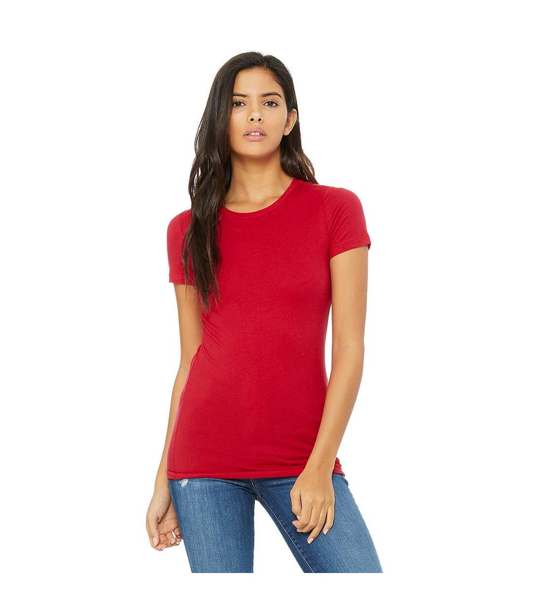 Womens/ladies the favourite t-shirt red Bella + Canvas