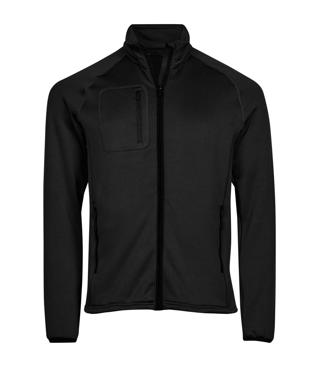 Mens stretch fleece jacket black Tee Jays