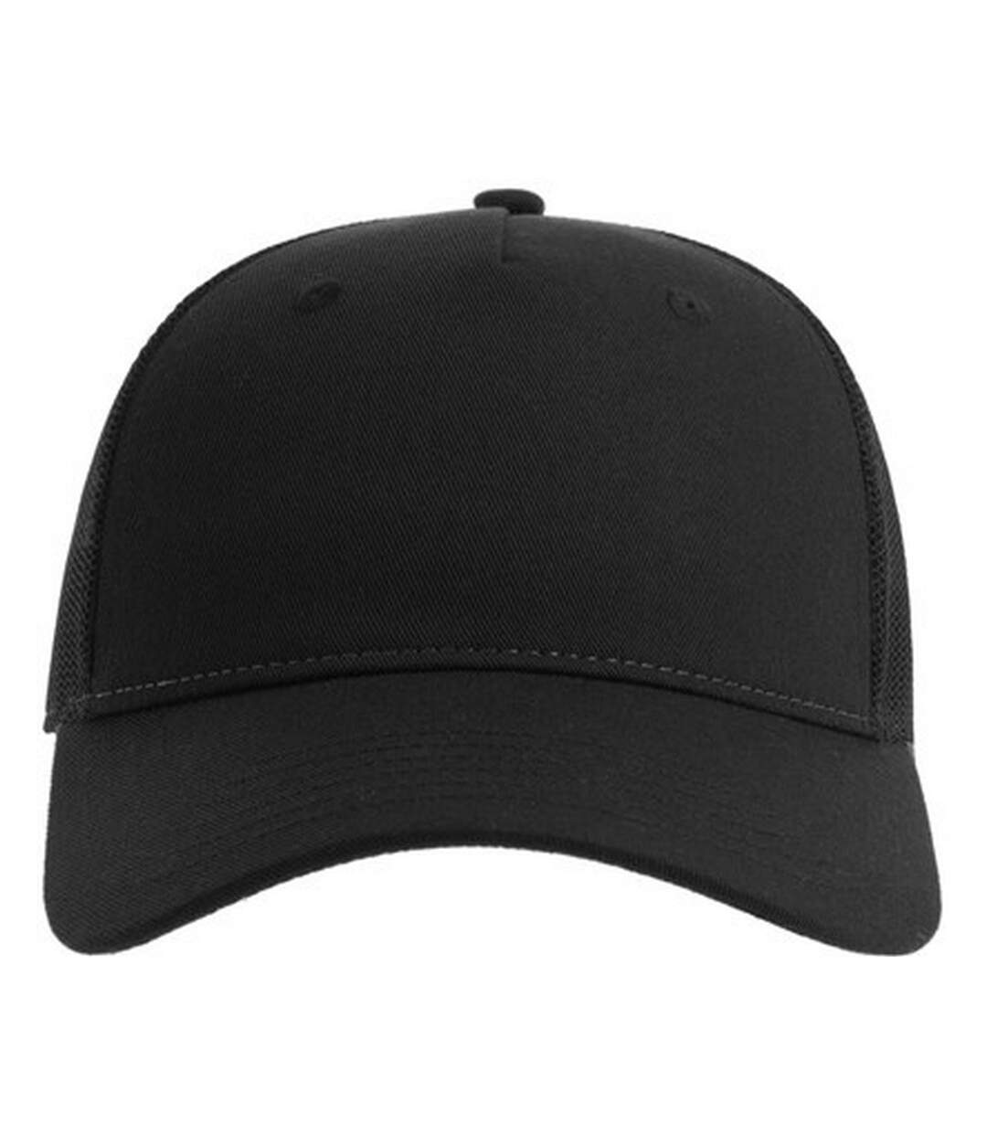 Unisex adult zion 6 panel recycled trucker cap black Atlantis-1