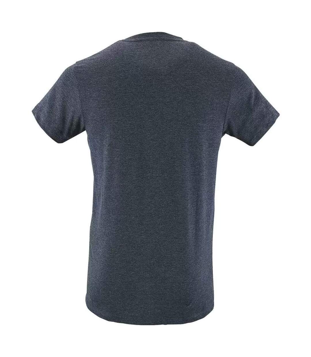 T-shirt Regent Homme Bleu Denim Chiné SOLS-2