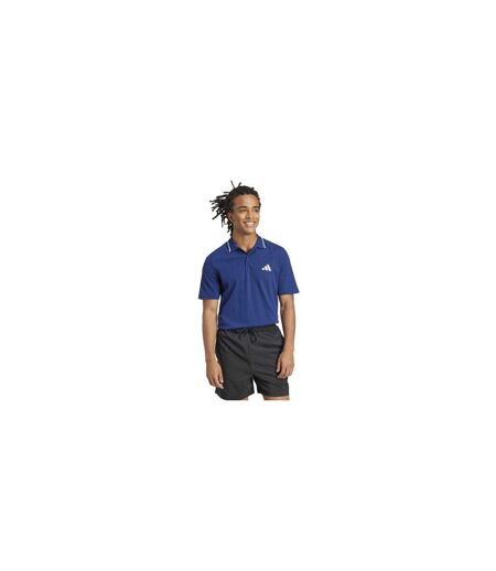 Polo Motif/style 3 Rayures Homme Bleu Marine Blanc Adidas