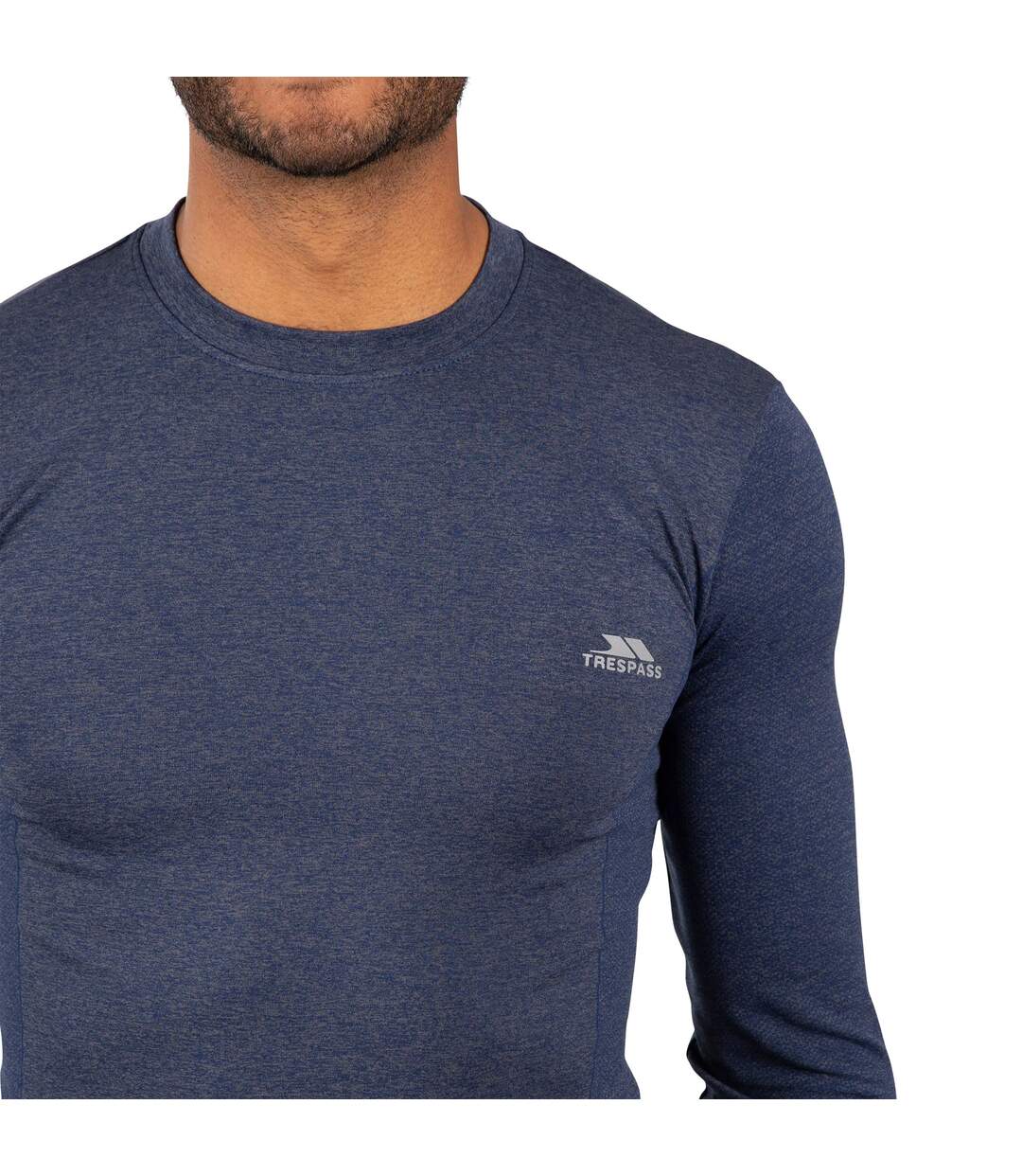 Trespass Mens Timo Long Sleeve Active Top (Navy Marl) - UTTP3573-4