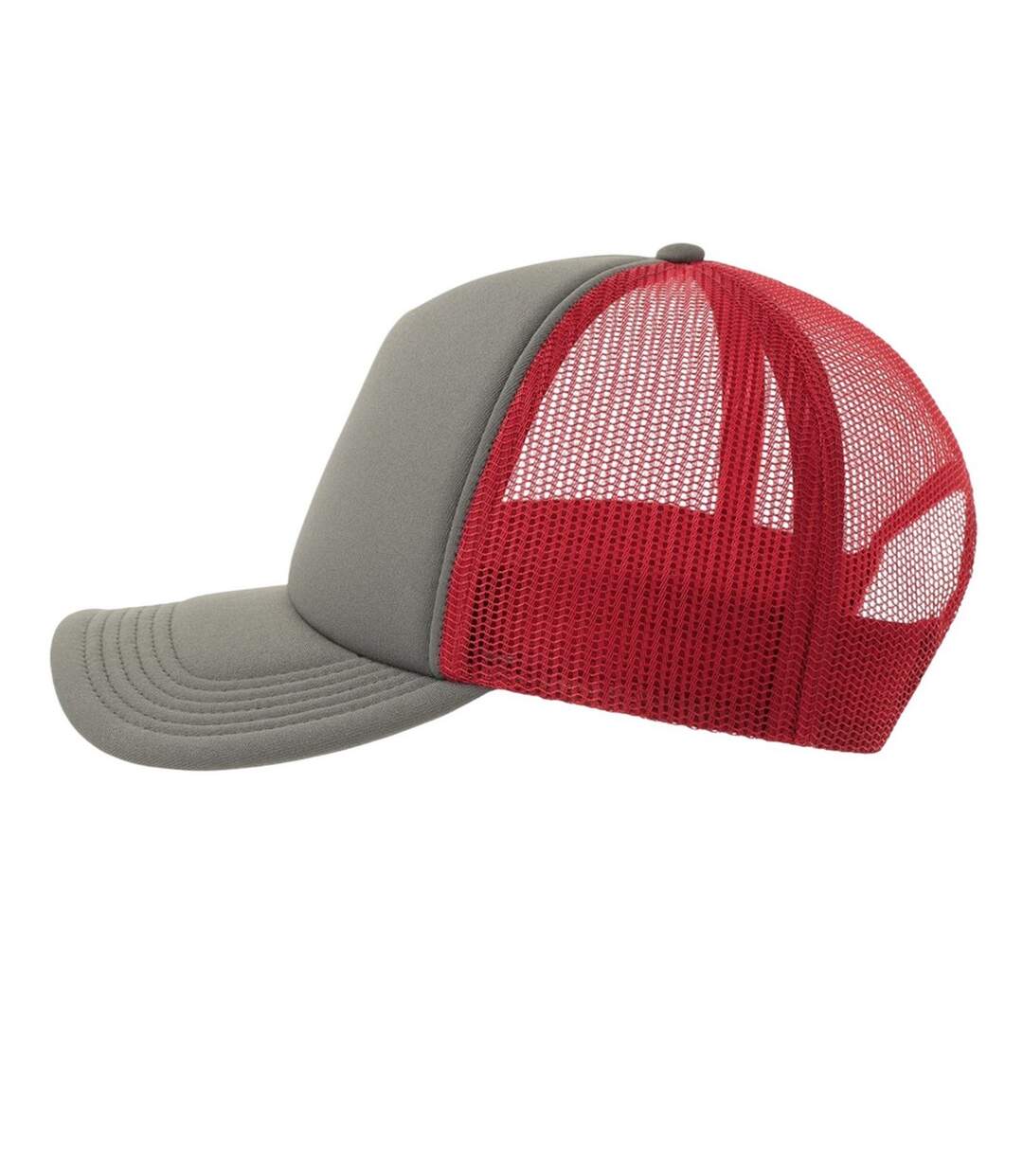 Casquette Trucker Motif/style 5 Panneaux Rapper-s Adulte Gris Foncé Bordeaux Atlantis-3