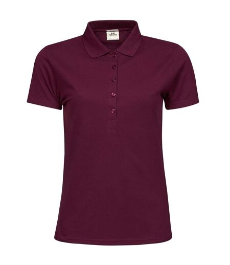 Polo À Manches Courtes Femmes Bordeaux Tee Jays