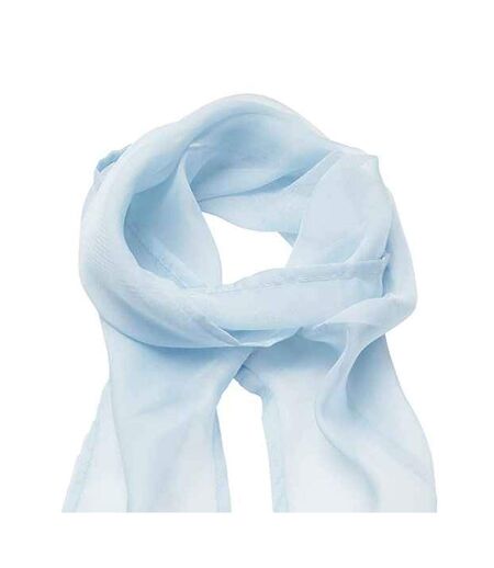 Unisex Adult Colours Chiffon Scarf One Size Light Blue Premier