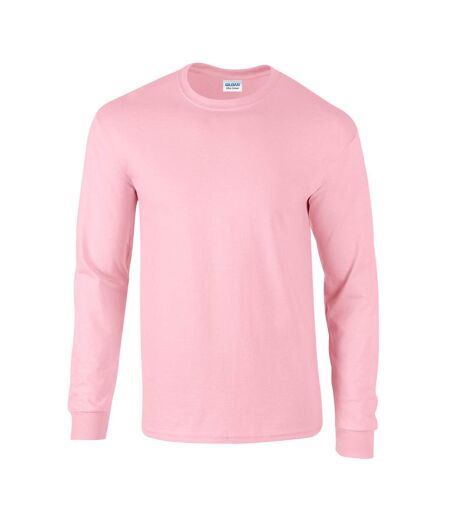 Gildan Unisex Adult Ultra Plain Cotton Long-Sleeved T-Shirt (Light Pink) - UTPC6430