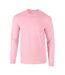 Gildan Unisex Adult Ultra Plain Cotton Long-Sleeved T-Shirt (Light Pink) - UTPC6430