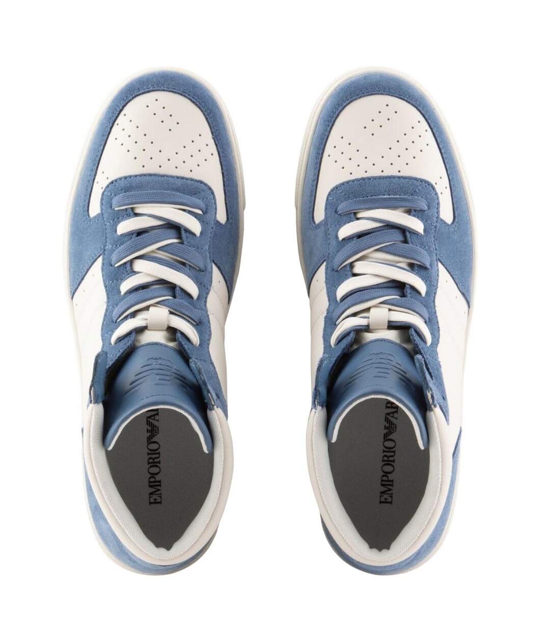 Baskets Homme Bleu Blanc Emporio Armani-4