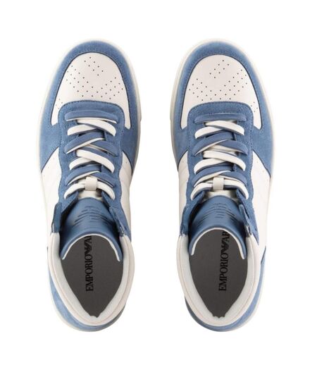 Baskets Homme Bleu Blanc Emporio Armani