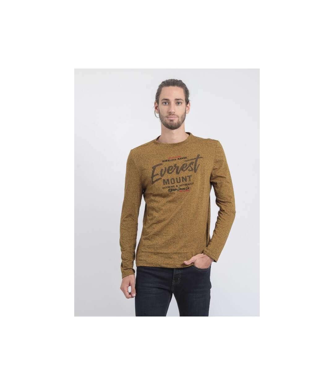 T-shirt manches longues col rond pur coton JAMACLOU