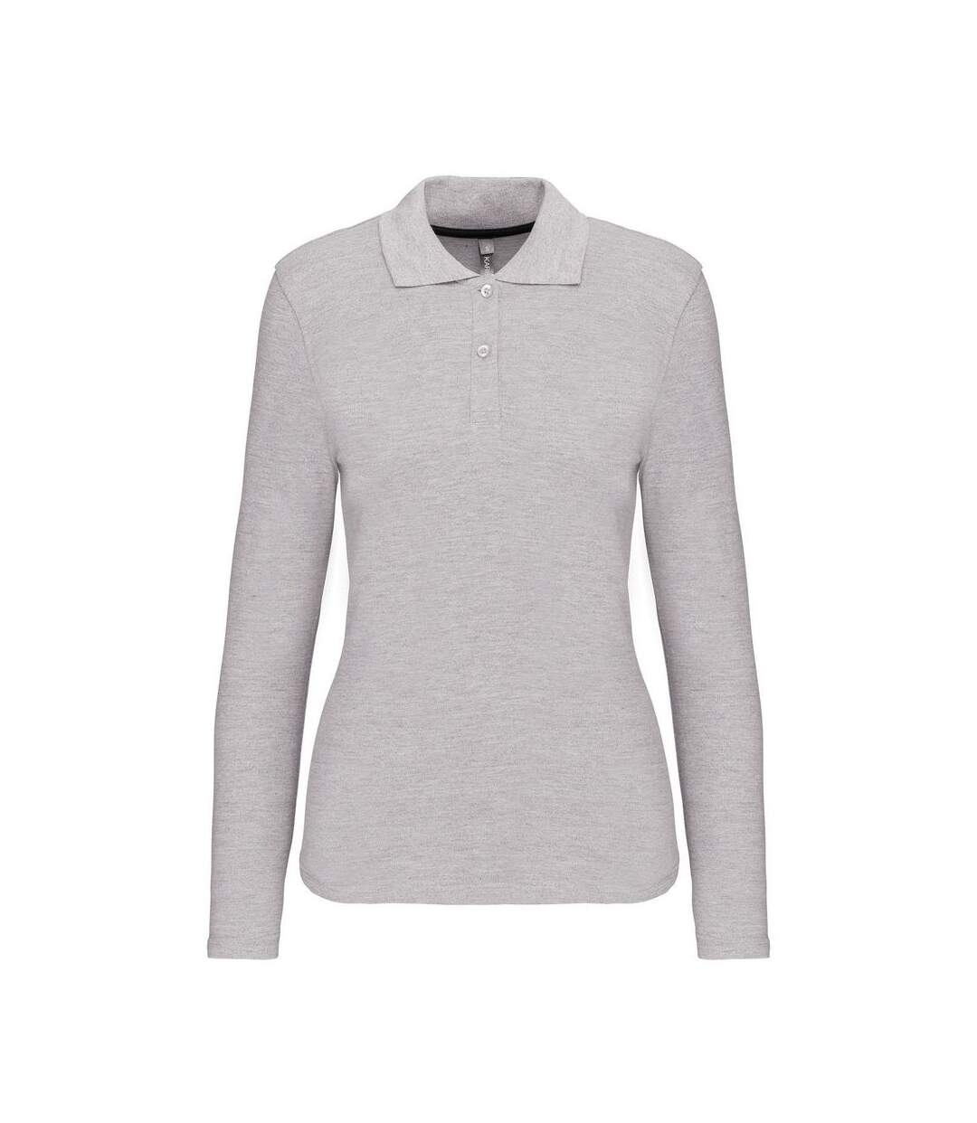 Polo manches longues - Femme - K244 - gris oxford