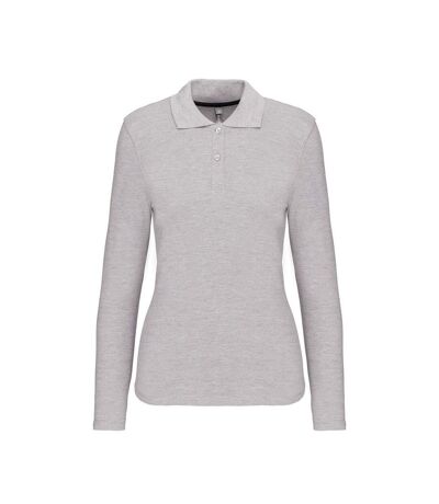 Polo manches longues - Femme - K244 - gris oxford