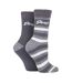 Breathable Cushioned Thermal Boot Socks - 2 Pack Striped Socks for Women-3