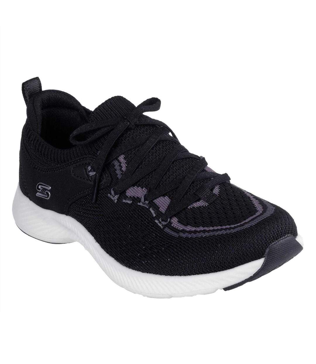 Womens/ladies Vf Move Trainers Black Grey Skechers-1