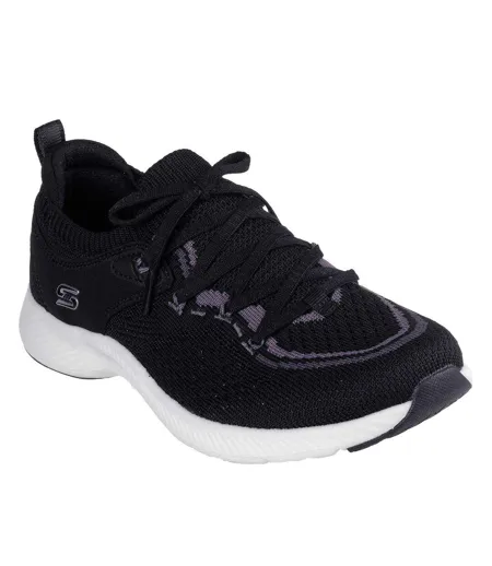 Womens/ladies Vf Move Trainers Black Grey Skechers