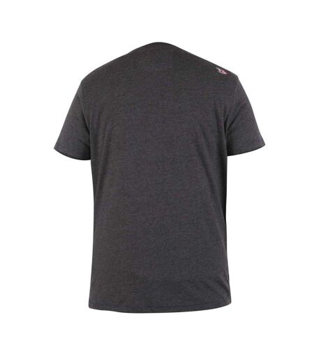 D555 Mens Hemford Skyline Marl Kingsize T-Shirt (Charcoal)