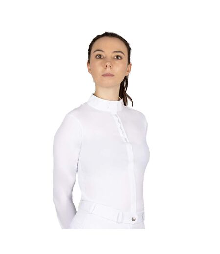 Womens/ladies Larkhall Diamante Show Shirt White Coldstream