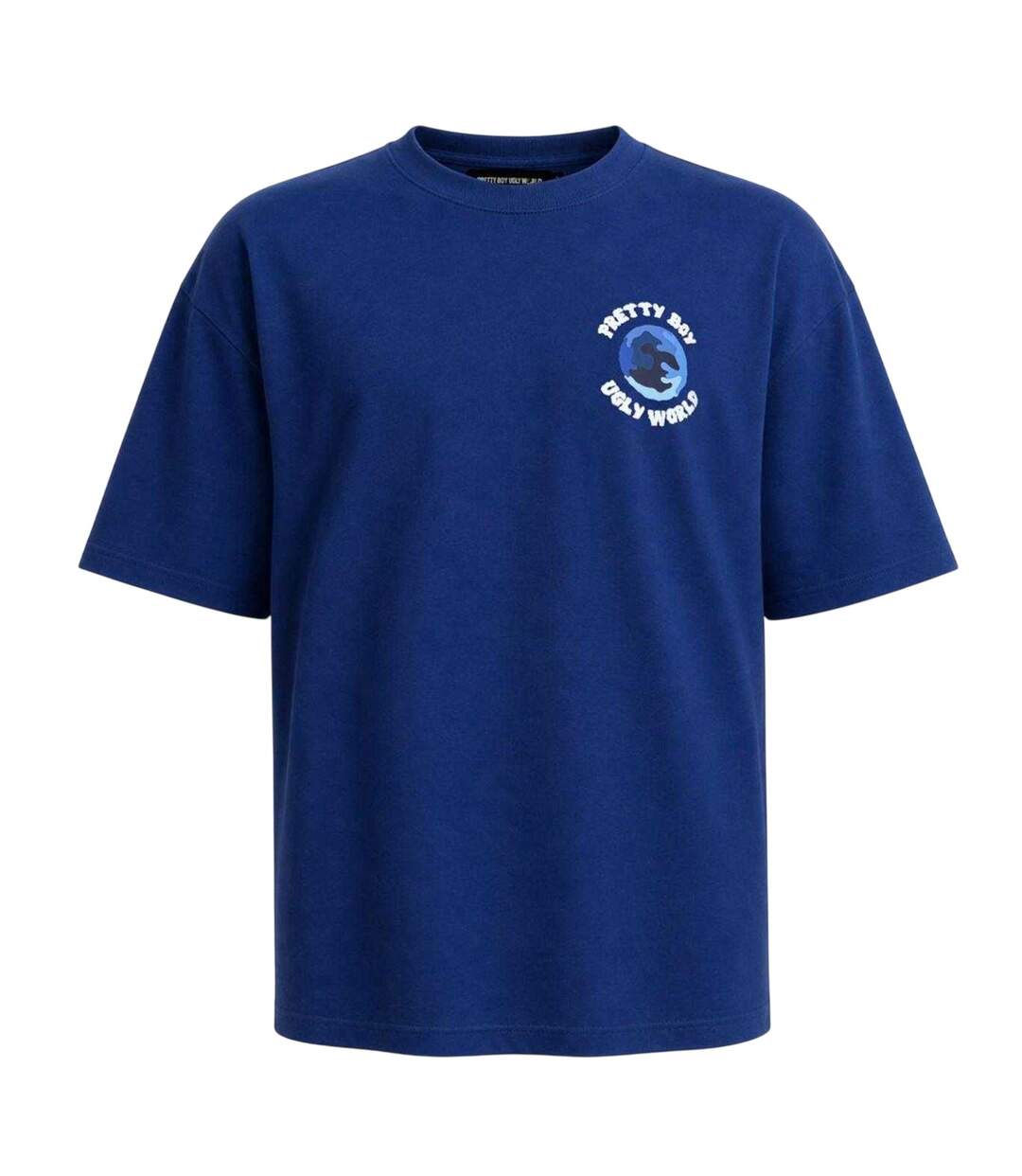 T-shirt Oversize Homme Du Nouveau Monde Bleu Marine Pretty Boy Ugly World-1