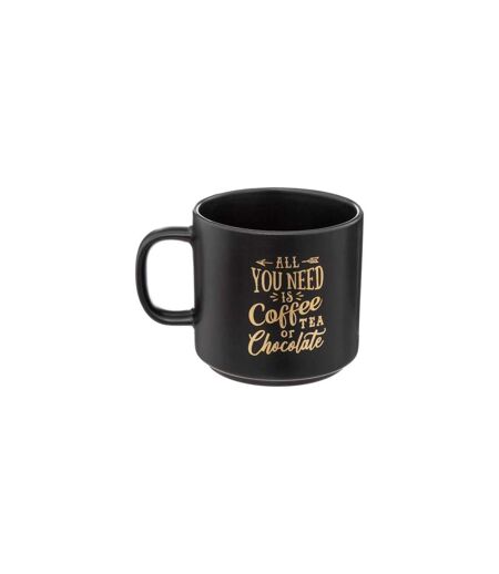 Lot de 6 Mugs Deep Soul 45cl Noir