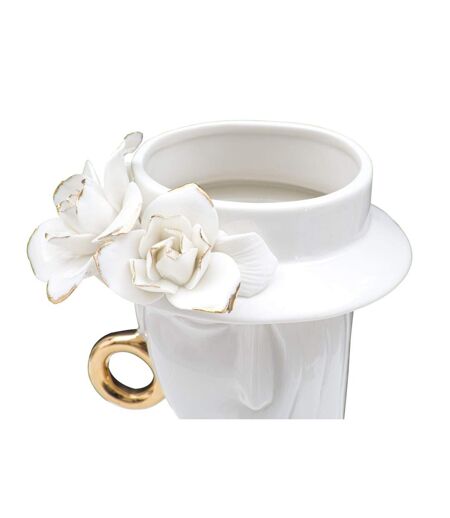 Vase Déco en Porcelaine Woman Elegant 23cm Blanc