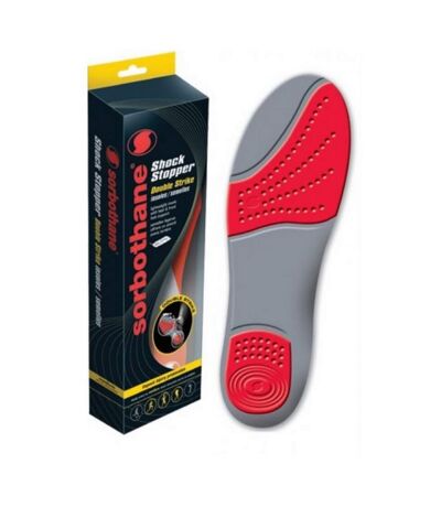 Sorbothane Double Strike Insoles (Gray/Red) (9)