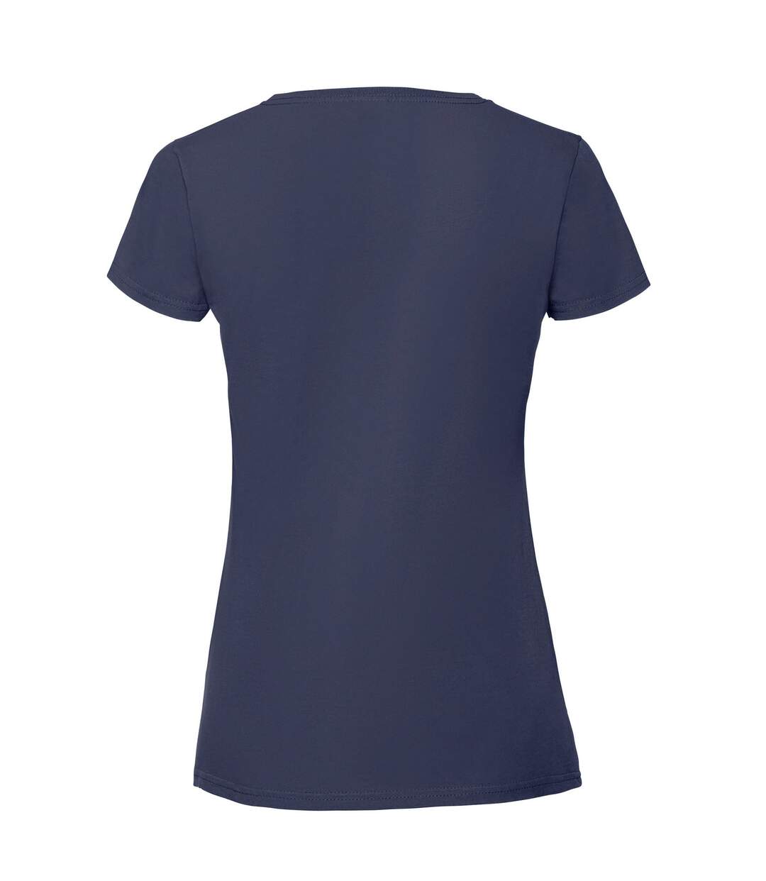 Womens/ladies Iconic 195 Premium Ringspun Cotton T-shirt Deep Navy Fruit Of The Loom-2