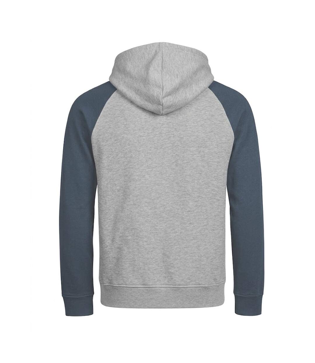 Mens Unlabeled Two Tone Hoodie Heather Grey Ink Tee Jays-2