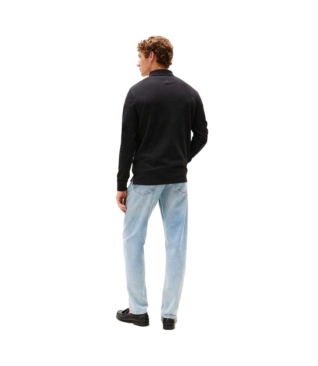 Polo Manches Longues Motif/style Logo Homme Noir Tommy Hilfiger-3