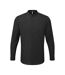Premier Mens Banded Collar Long-Sleeved Formal Shirt (Black) - UTRW9345