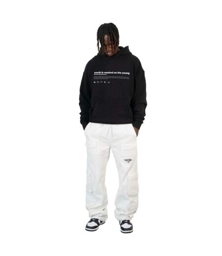 Mens Influenced Hoodie Black Lost Youth
