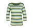 MAYFLOWER DIXIE2 - Tee-shirt manches 3/4 en coton rib : rayures blanc, aqua, kaki et vert-5