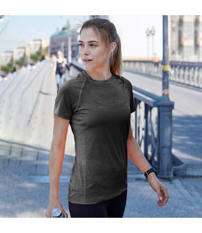 T-shirt De Sport Femme Noir Chiné Tee Jays