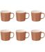 Lot de 6 Mugs en Porcelaine Nature 38cl Terracotta-1