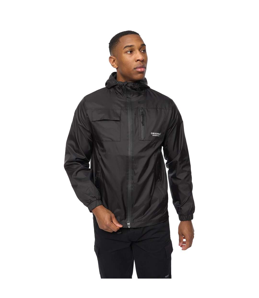 Mens utilate jacket black Crosshatch-1