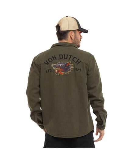 Sur-chemise homme en twill avec broderie Wall Vondutch