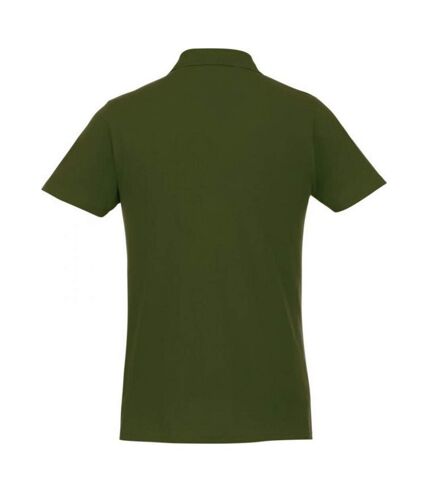 Elevate Mens Helios Short Sleeve Polo Shirt (Army Green)