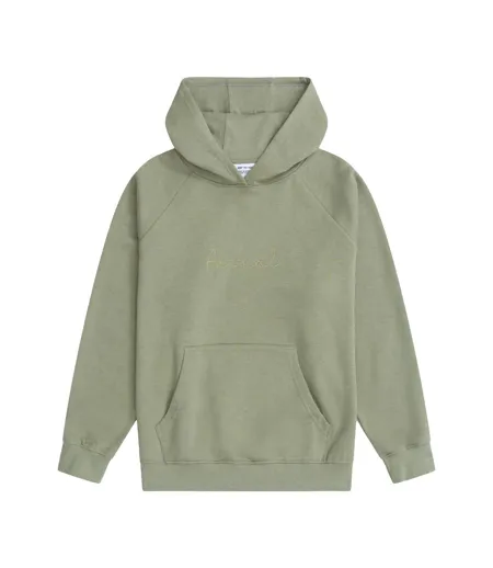 Womens/ladies Kaya Logo Hoodie Green Animal