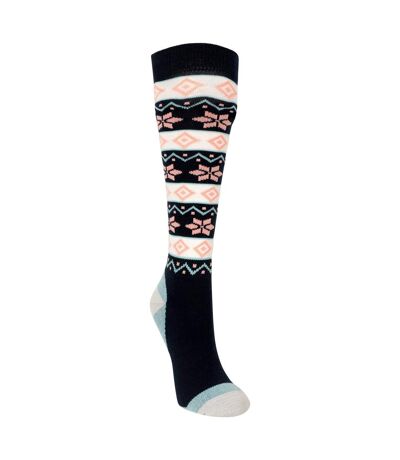 Chaussettes de ski isocool femme bleu marine / blanc Mountain Warehouse