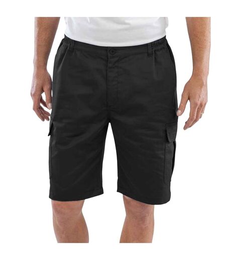 Mens work shorts black Result Genuine Recycled