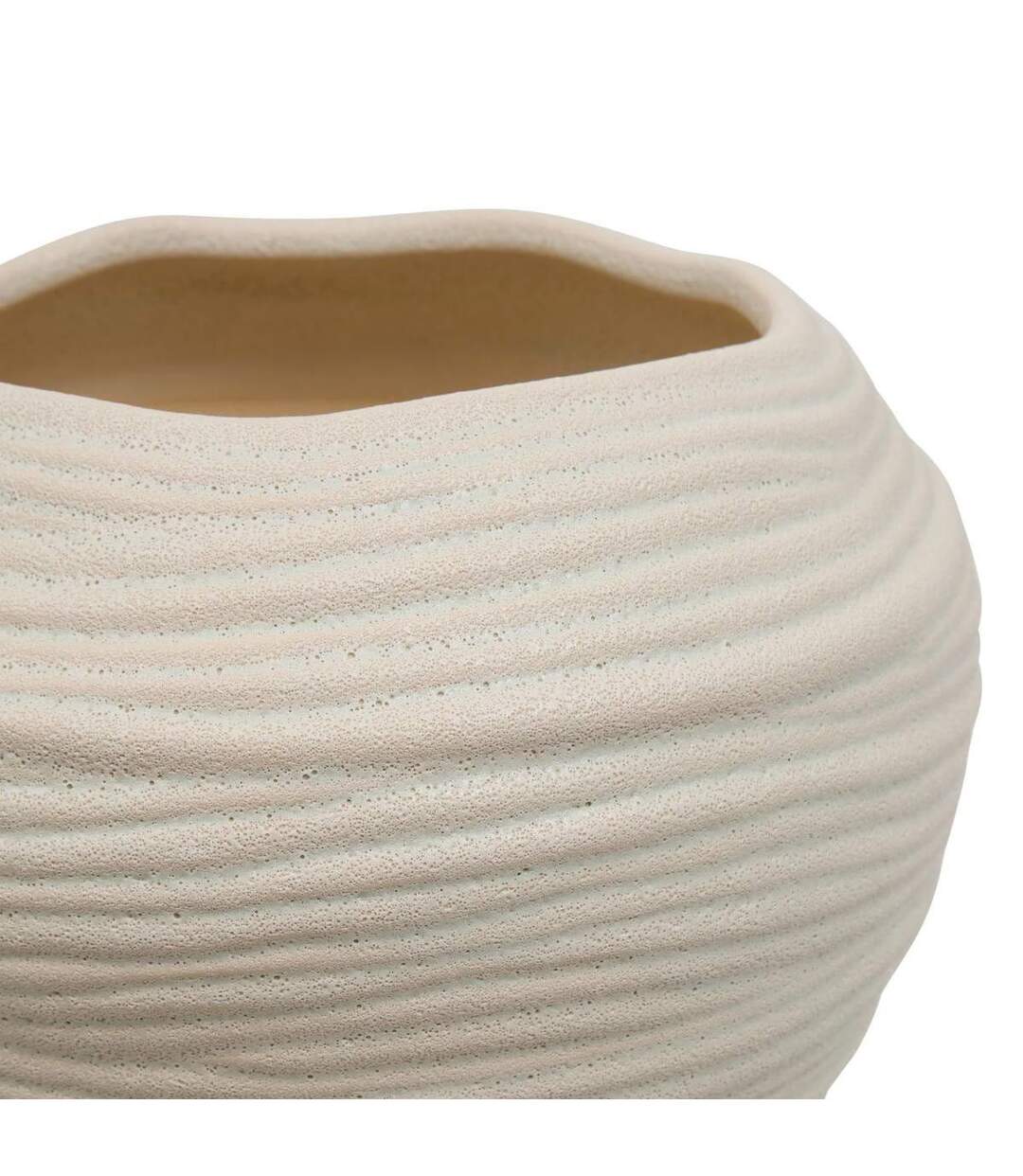 Vase Déco en Céramique Prudi 20cm Blanc-2